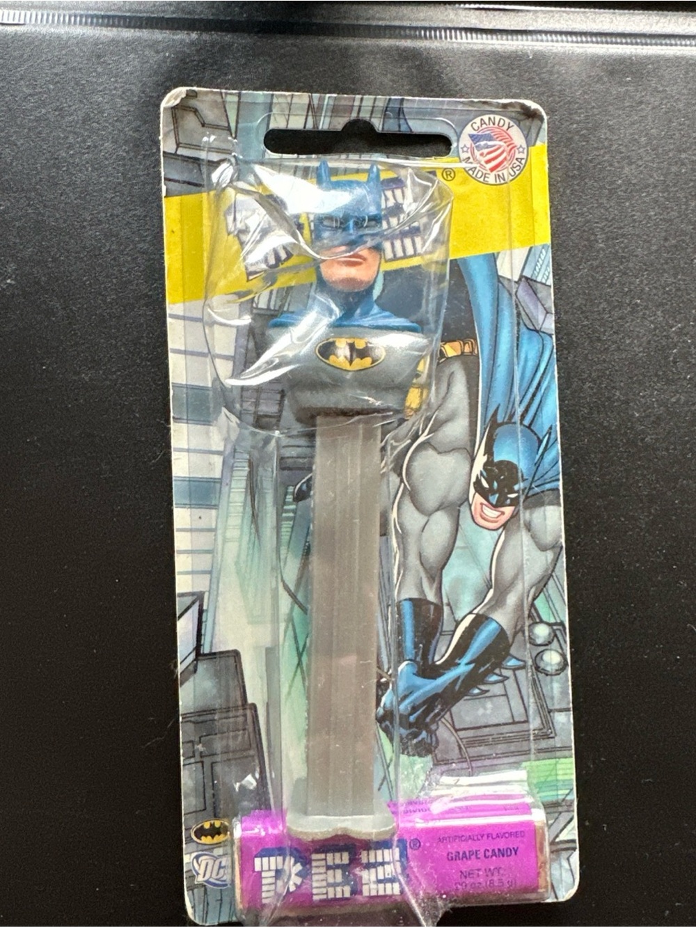 PEZ Candy Dispenser Card Backing with Batman Series Artwork - Factory Sealed!